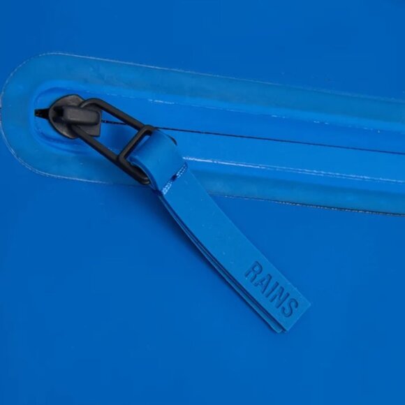 Rains Rolltop Rucksack W3 Waterproof Backpack Waves Blue 19.2"H x 12.8"W x 4.4"D - Picture 8 of 11